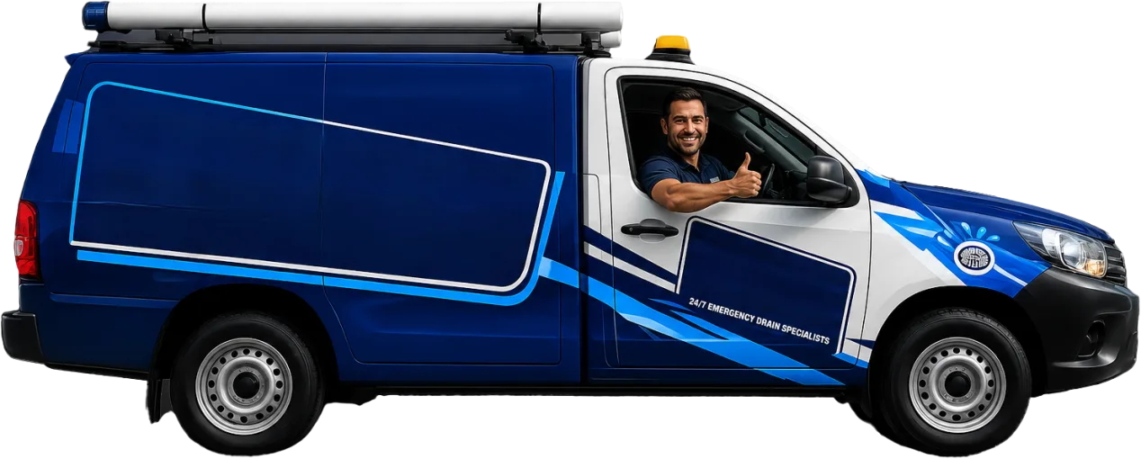 Drain service van out on the road in Berowra